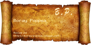 Boray Poppea névjegykártya